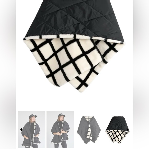 Shiraleah black puffer wrap in one size. NWT - Picture 2 of 3